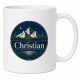 Tasse »Christian – Berge & Nachtwald«