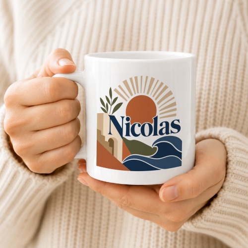 Tasse »Nicolas Sonnenaufgang & Wellen«