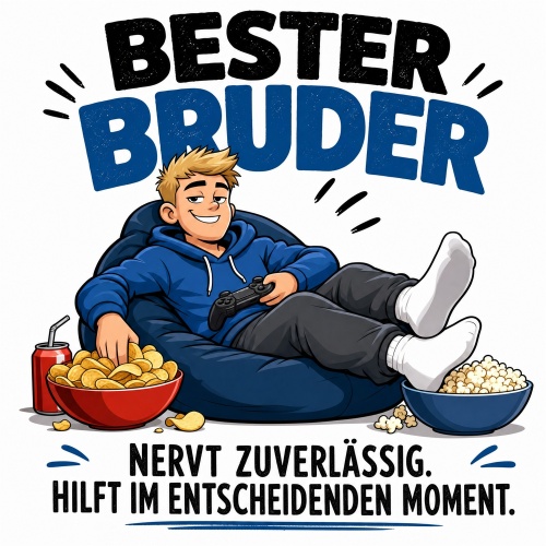 Tasse »Bester Bruder – Nervt. Hilft....