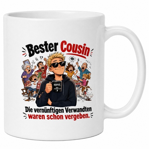 Tasse »Bester Cousin – Die vernünftigen...