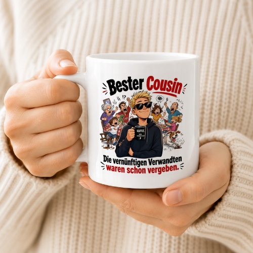 Tasse »Bester Cousin – Die vernünftigen Verwandten ...«
