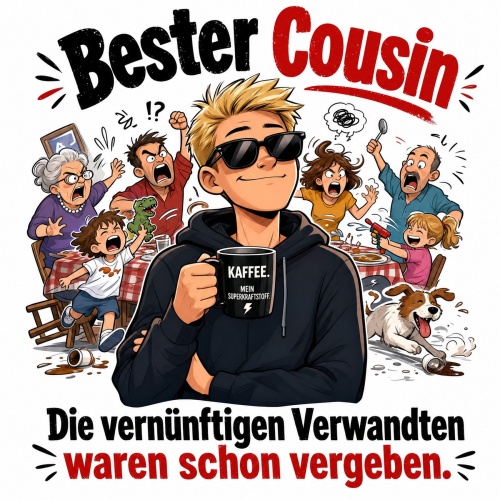 Tasse »Bester Cousin – Die vernünftigen Verwandten ...«