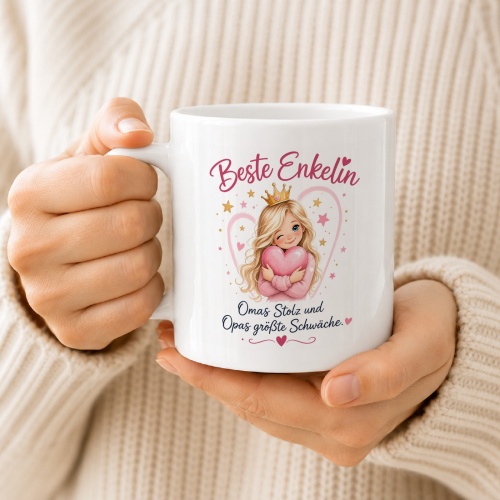 Tasse »Beste Enkelin – Omas Stolz, Opas Schwäche«