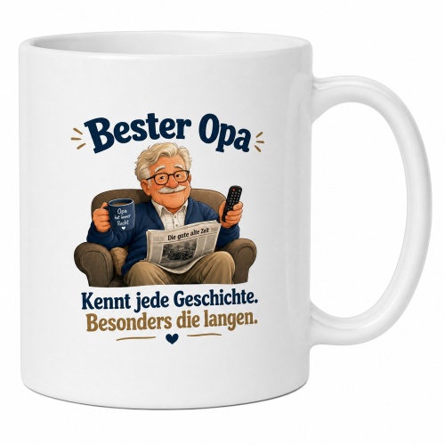 Tasse »Bester Opa – kennt jede Geschichte«