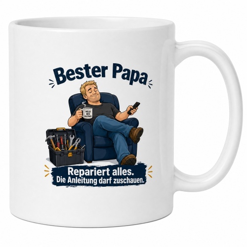 Tasse »Bester Papa – Repariert alles«