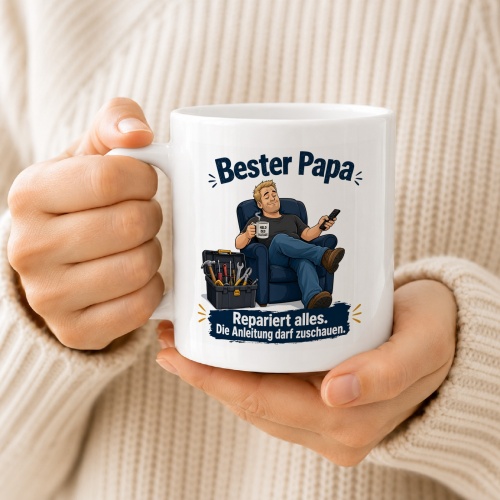 Tasse »Bester Papa – Repariert alles«