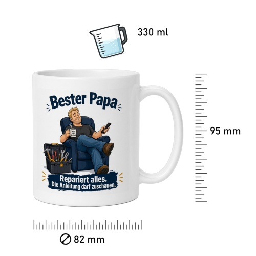 Tasse »Bester Papa – Repariert alles«