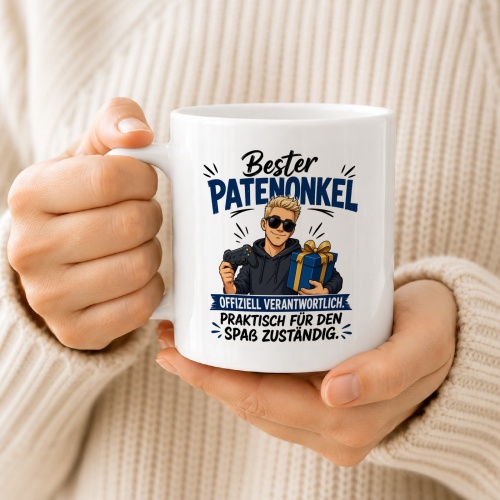Tasse »Bester Patenonkel – Offiziell verantwortlich. Spaß zuständig.«