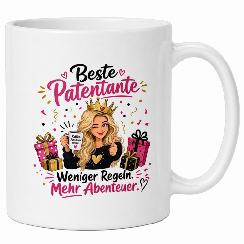 Tasse »Beste Patentante – Weniger Regeln....