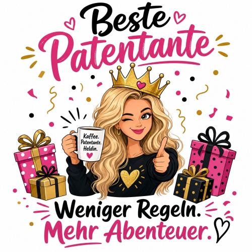 Tasse »Beste Patentante – Weniger Regeln....