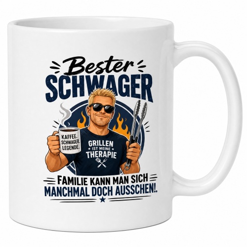Tasse »Bester Schwager – Grillen ist meine...