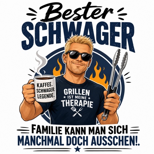 Tasse »Bester Schwager – Grillen ist meine...
