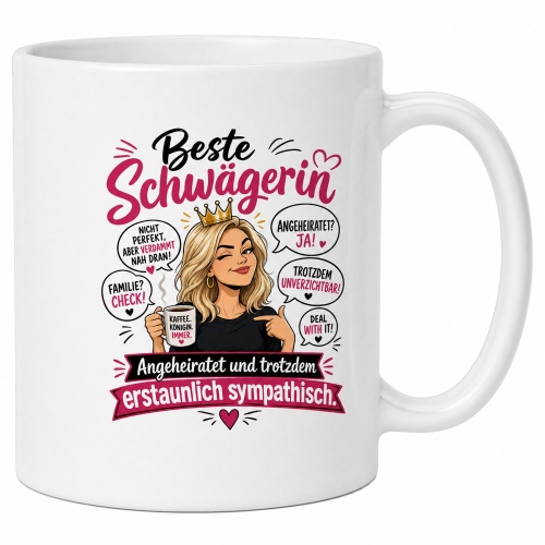 Tasse »Beste Schwägerin – erstaunlich...