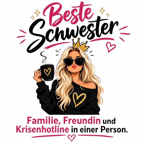 Tasse »Beste Schwester – Familie, Freundin,...