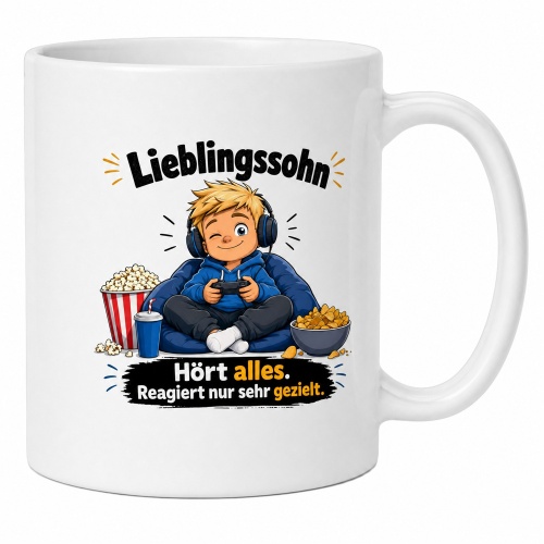 Tasse »Lieblingssohn – Hört alles....