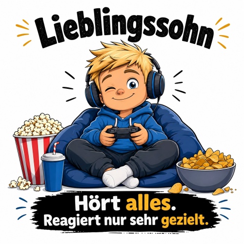 Tasse »Lieblingssohn – Hört alles. Reagiert nur gezielt.«