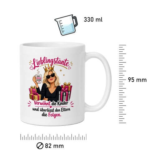 Tasse »Lieblingstante – Verwöhnt die Kinder«