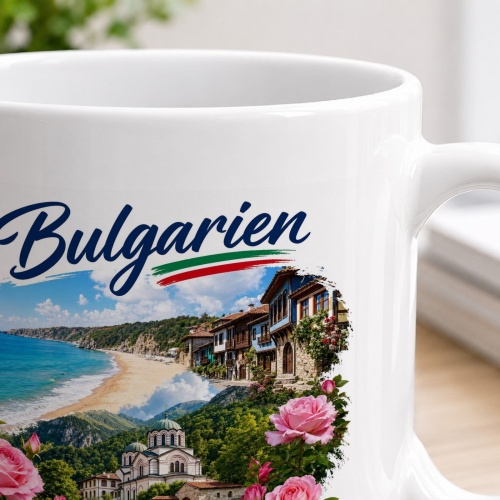 Tasse »Bulgarien – Schwarzmeer. Berge. Gastfreundschaft.«