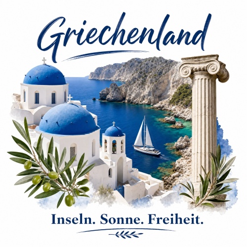 Tasse »Griechenland – Inseln. Sonne....
