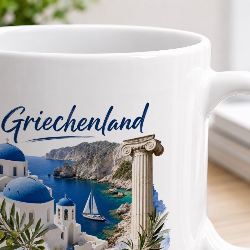 Tasse »Griechenland – Inseln. Sonne. Freiheit.«