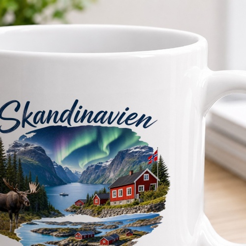 Tasse »Skandinavien – Fjorde. Weite. Nordlicht.«