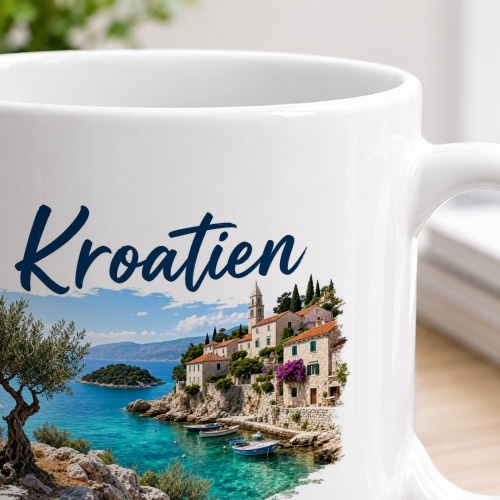 Tasse »Kroatien – Adria. Inseln. Leichtigkeit.«