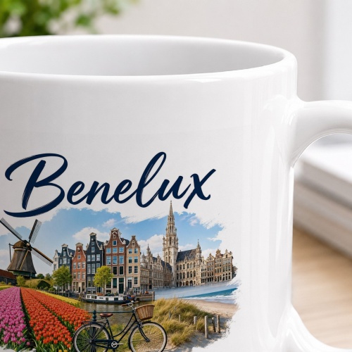 Tasse »Benelux – Grachten. Küste. Lebensart.«