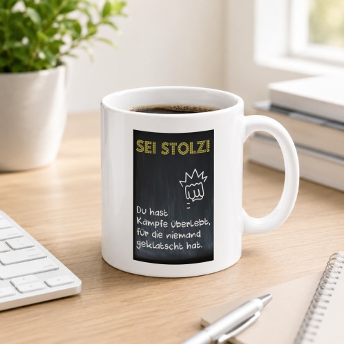 Tasse »Sei stolz! Du hast Kämpfe...