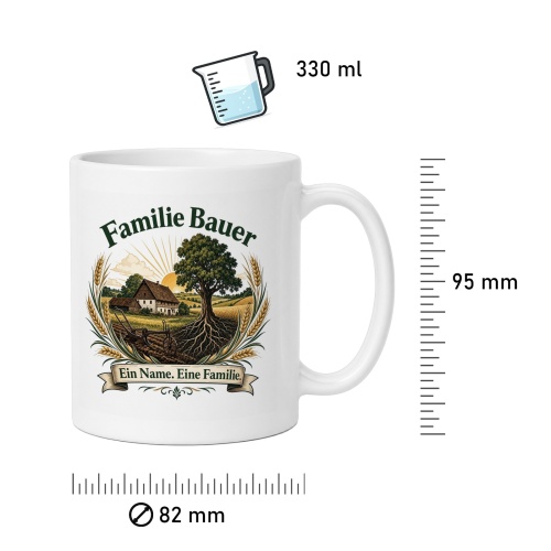 Tasse »Familie Bauer – Ein Name. Eine Familie.«