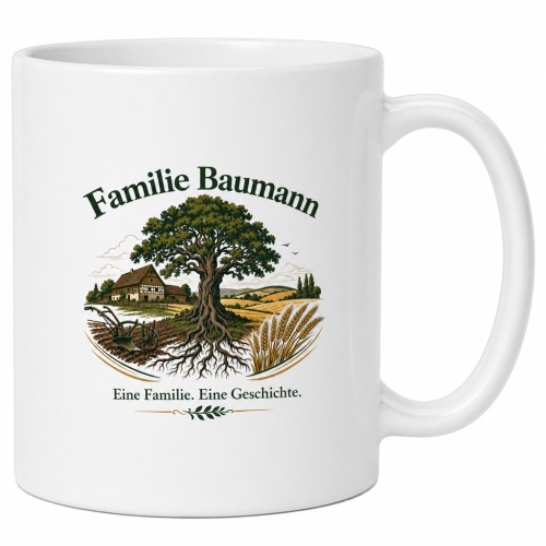 Tasse »Familie Baumann – Eine Familie. Eine...
