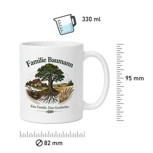 Tasse »Familie Baumann – Eine Familie. Eine Geschichte.«