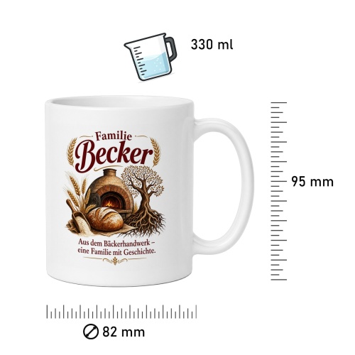 Tasse »Familie Becker – Bäckerhandwerk«