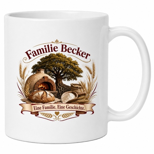 Tasse »Familie Becker – Eine Familie. Eine...