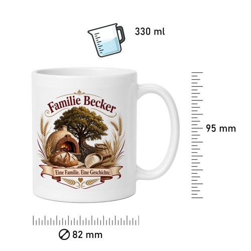 Tasse »Familie Becker – Eine Familie. Eine Geschichte.«