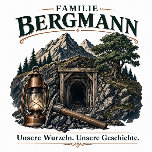 Tasse »Familie Bergmann – Unsere Wurzeln«