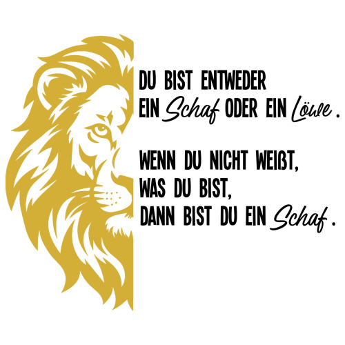 Tasse »Du bist entweder ein Schaf oder ein Löwe«