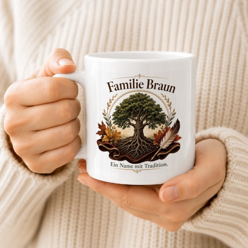 Tasse »Familie Braun – Ein Name mit Tradition«