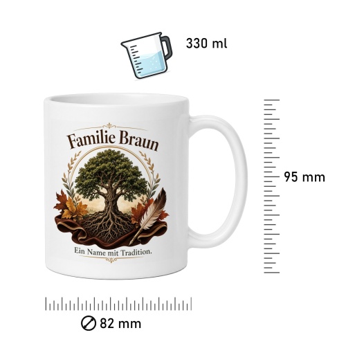 Tasse »Familie Braun – Ein Name mit Tradition«