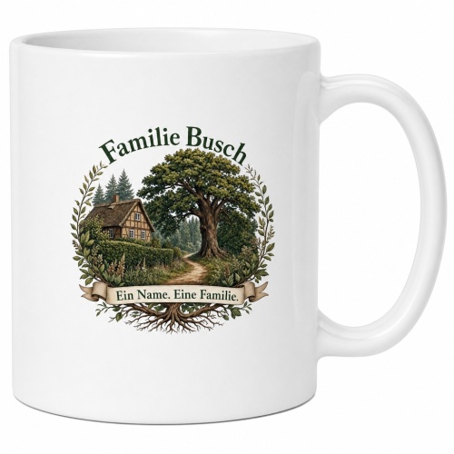 Tasse »Familie Busch – Ein Name. Eine...