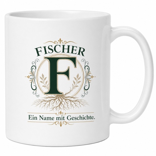 Tasse »Fischer – Ein Name mit Geschichte«