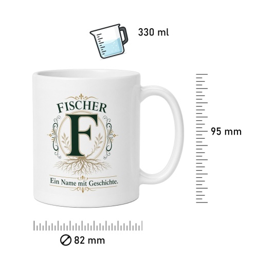 Tasse »Fischer – Ein Name mit Geschichte«