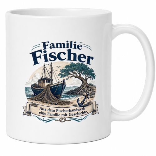 Tasse »Familie Fischer – Fischerhandwerk«