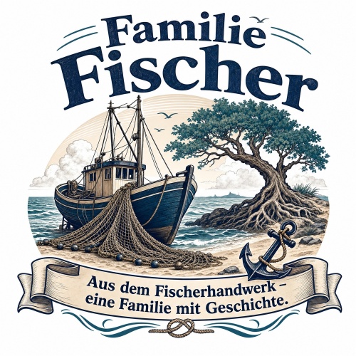 Tasse »Familie Fischer – Fischerhandwerk«