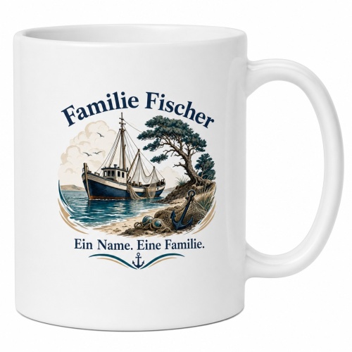 Tasse »Familie Fischer – Ein Name. Eine...