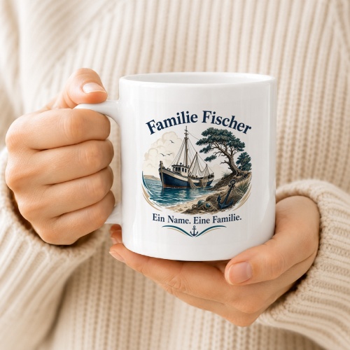 Tasse »Familie Fischer – Ein Name. Eine Familie.«