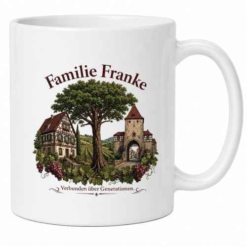Tasse »Familie Franke – Verbunden über...