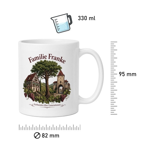 Tasse »Familie Franke – Verbunden über Generationen«