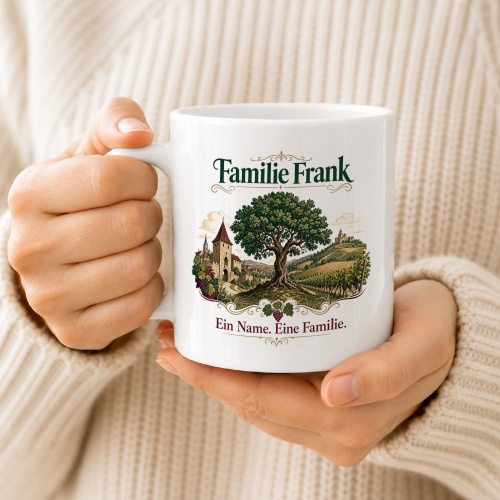 Tasse »Familie Frank – Ein Name. Eine Familie.«