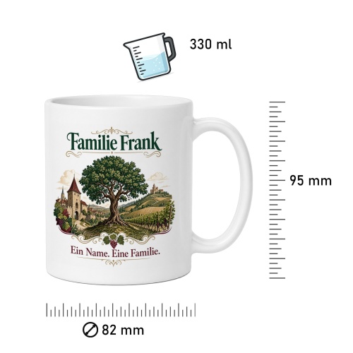 Tasse »Familie Frank – Ein Name. Eine Familie.«