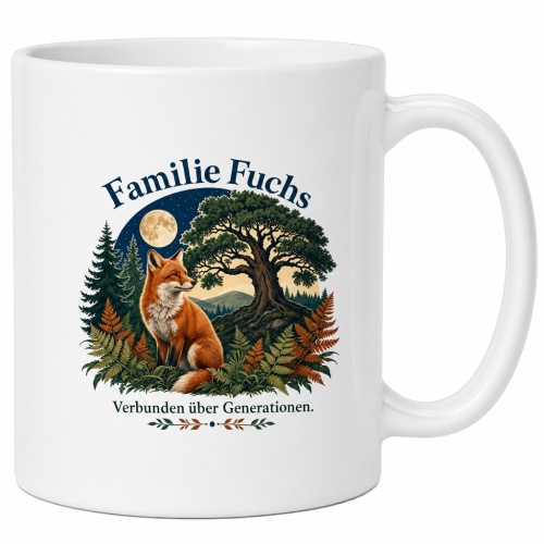 Tasse »Familie Fuchs – Verbunden über...